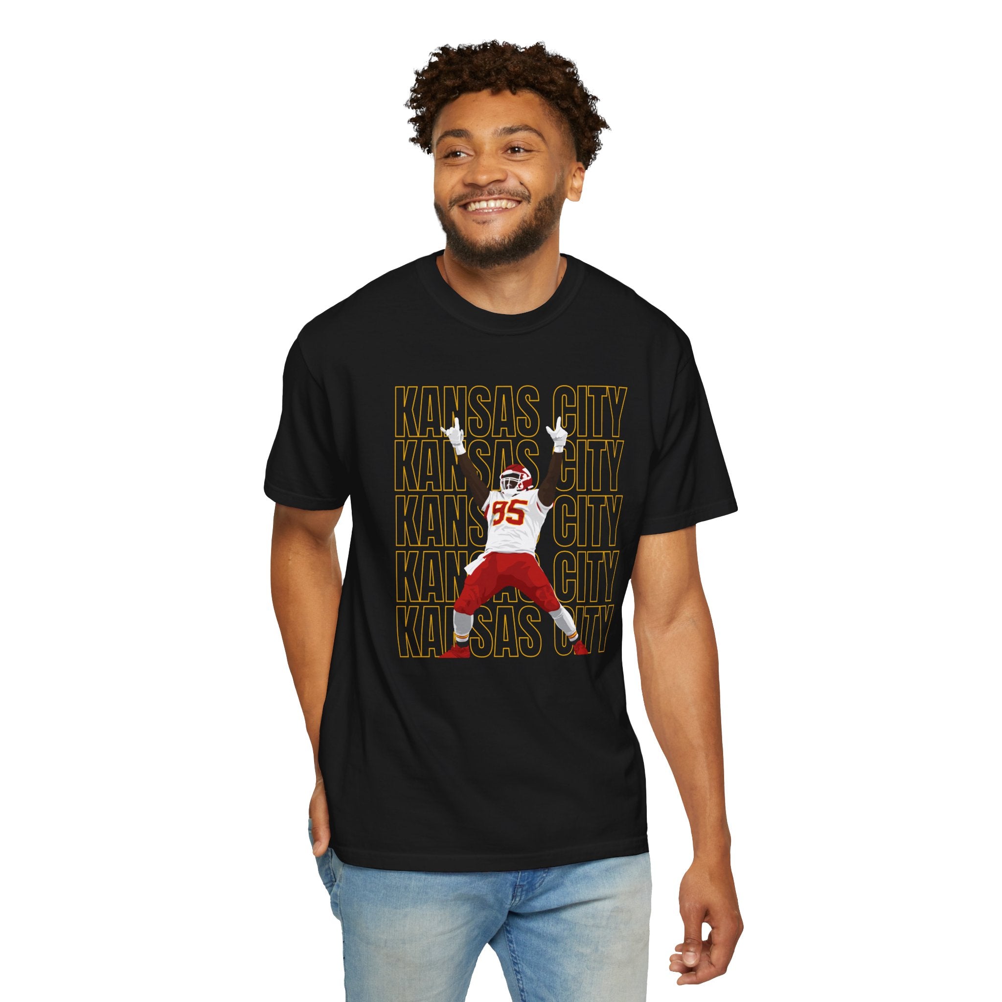 Kansas City Chris Jones Garment-Dyed T-Shirt
